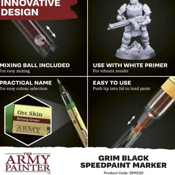 Army Painter Speedpaint: Marker Grim Black