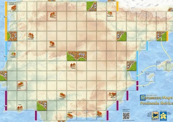 Carcassonne: Maps (7er Set) (Mini-Erw.) (deutsch/engl.)