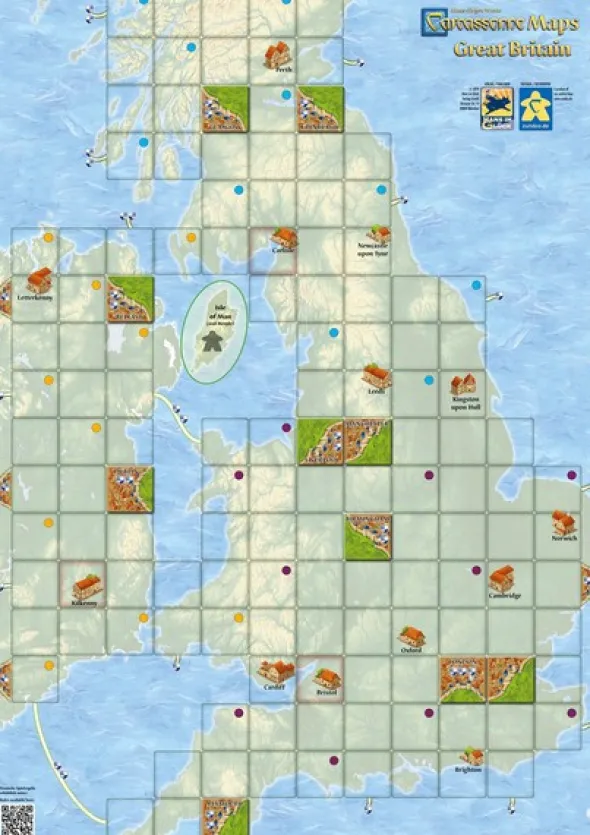 Carcassonne: Maps (7er Set) (Mini-Erw.) (deutsch/engl.)