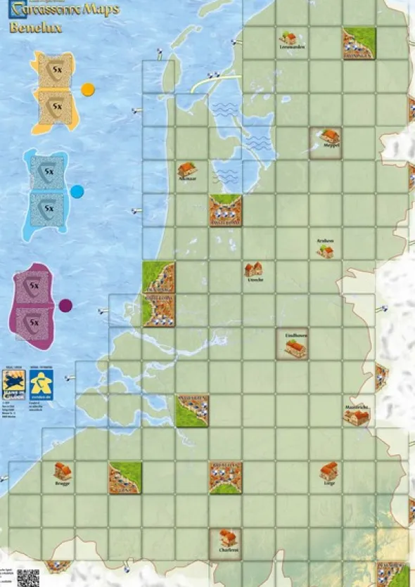 Carcassonne: Maps (7er Set) (Mini-Erw.) (deutsch/engl.)