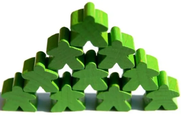 Carcassonne: Meeple - 10er-Set HOLZ Blau
