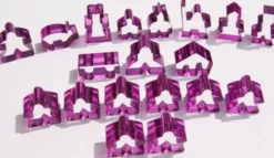 Carcassonne: Meeple - komplettes Spielfiguren-Set (19 Figuren) TRANSPARENT Lila
