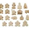 Carcassonne: Meeple - komplettes Spielfiguren-Set (19 Figuren) HOLZ Natur
