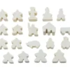 Carcassonne: Meeple - komplettes Spielfiguren-Set (19 Figuren) HOLZ Weiss