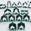 Carcassonne: Meeple - komplettes Spielfiguren-Set (19 Figuren) TRANSPARENT Dunkelgrün
