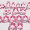 Carcassonne: Meeple - komplettes Spielfiguren-Set (19 Figuren) TRANSPARENT Rosa
