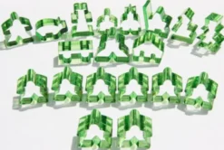 Carcassonne: Meeple - komplettes Spielfiguren-Set (19 Figuren) TRANSPARENT Hellgrün