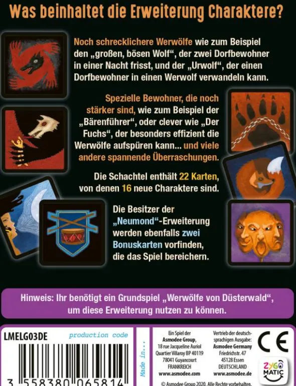Die Werwölfe von Düsterwald - Charaktere (neues Design) (Erw.)