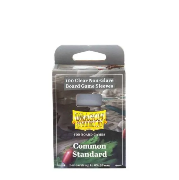 Dragon Shield: Board Game Sleeves Clear/NonGlare – Common Standard 63mm x 88mm (100)