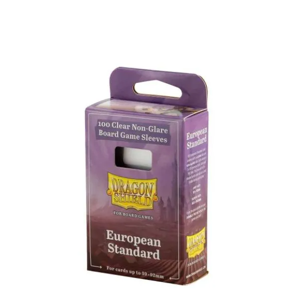 Dragon Shield: Board Game Sleeves Clear/NonGlare – European Standard 59mm x 92mm (100)