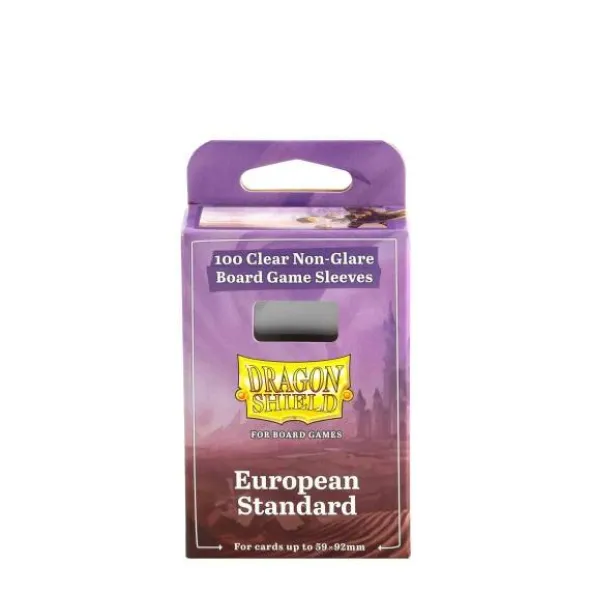 Dragon Shield: Board Game Sleeves Clear/NonGlare – European Standard 59mm x 92mm (100)