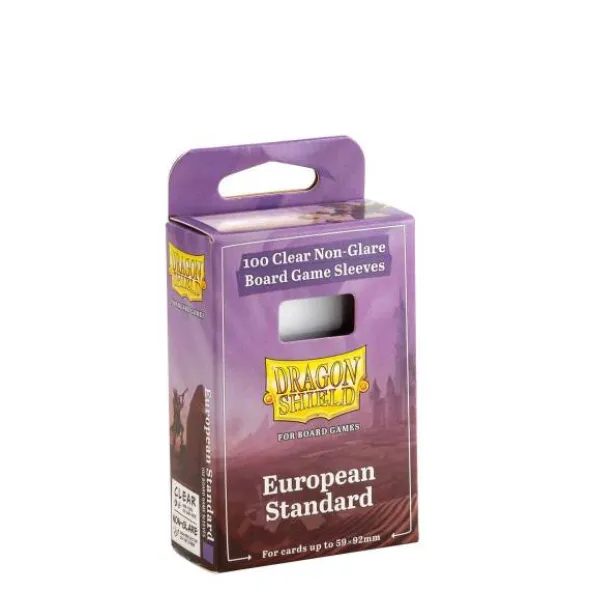 Dragon Shield: Board Game Sleeves Clear/NonGlare – European Standard 59mm x 92mm (100)