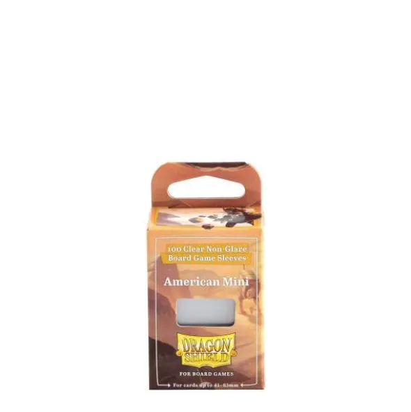 Dragon Shield: Board Game Sleeves Clear/NonGlare – American Mini 41mm x 63mm (100)