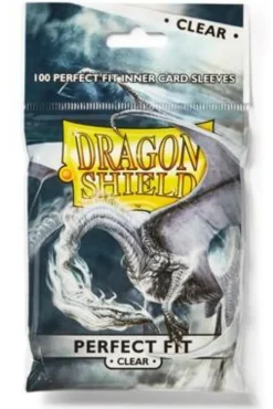 Dragon Shield: Perfect Fit Inner Sleeves – Clear/Clear (100)