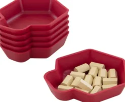 6er-Pack Shell Tokenhalter/Schälchen ROT