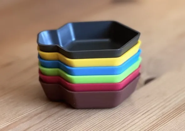 6er-Pack Shell Tokenhalter/Schälchen BUNT