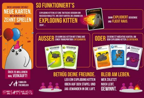 Exploding Kittens Party-Pack (Erw.)