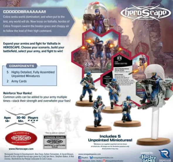 G.I. JOE Heroscape COBRA Troopers and COBRA Flight Pod Army (Exp.) (engl.)