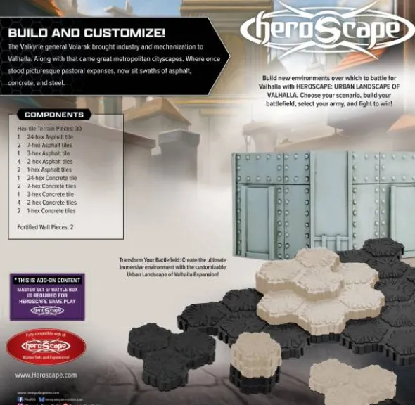 Heroscape The Urban Landscape of Valhalla Terrain (Exp.) (engl.)