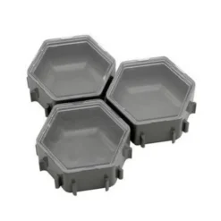 Honeycombs Ressourcenschalen Stone Grey 3er-Pack
