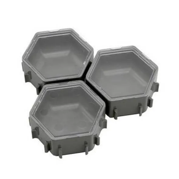 Honeycombs Ressourcenschalen Stone Grey 3er-Pack