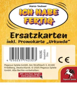 Ich habe fertig! - Ersatzkarten inkl. Promo (Erw.)