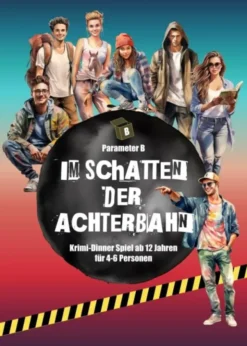 Im Schatten der Achterbahn – Krimi-Dinner Spiel für 4 Personen