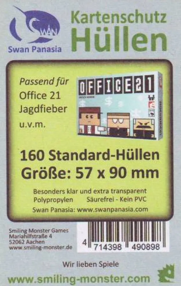 Kartenhüllen, 57mm x 90mm, 160 Stück, Standard