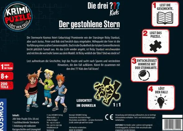 Krimipuzzle Die drei ??? Kids - Der gestohlene Stern