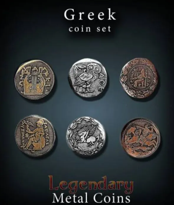 Legendary Metall Münzen Set Griechenland