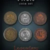 Legendary Metall Münzen Set Piraten