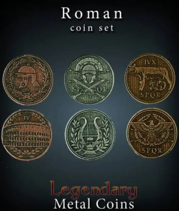 Legendary Metall Münzen Set Rom