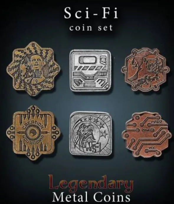 Legendary Metall Münzen Set Sci-Fi