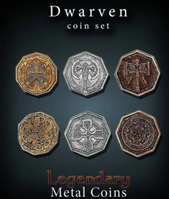 Legendary Metall Münzen Set Zwerge
