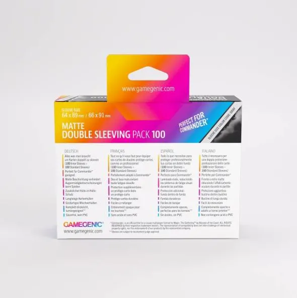 Matte Double Sleeving Pack 100 66x91