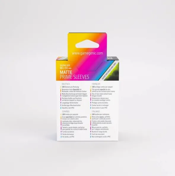 Matte Prime Sleeves Lime 66mm x 91mm