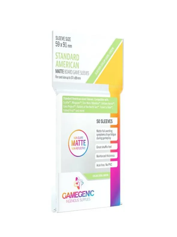 MATTE Standard American-Sized Boardgame Sleeves Clear 59mm x 91mm