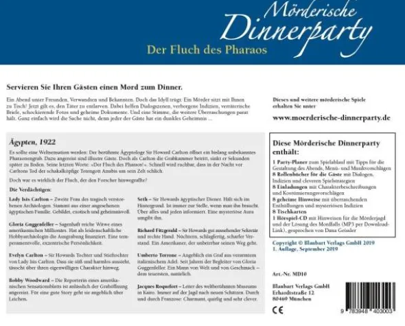 Mörderische Dinnerparty - Der Fluch des Pharaos