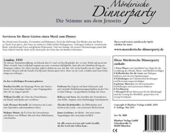 Mörderische Dinnerparty: Die Stimme aus dem Jenseits