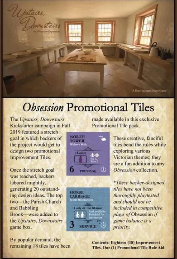Obsession Board Game: Promotional Tiles (Exp.) (engl.)