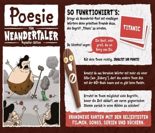 Poesie für Neandertaler: Popkultur-Edition