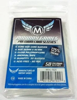 Premium Euro Card Sleeves 125% dicke (50) 59mm x 92mm -7029