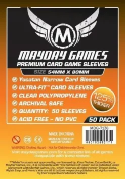 Premium Narrow Card Sleeves "Yucatan" (50pcs) 54mm x 80mm - 7136