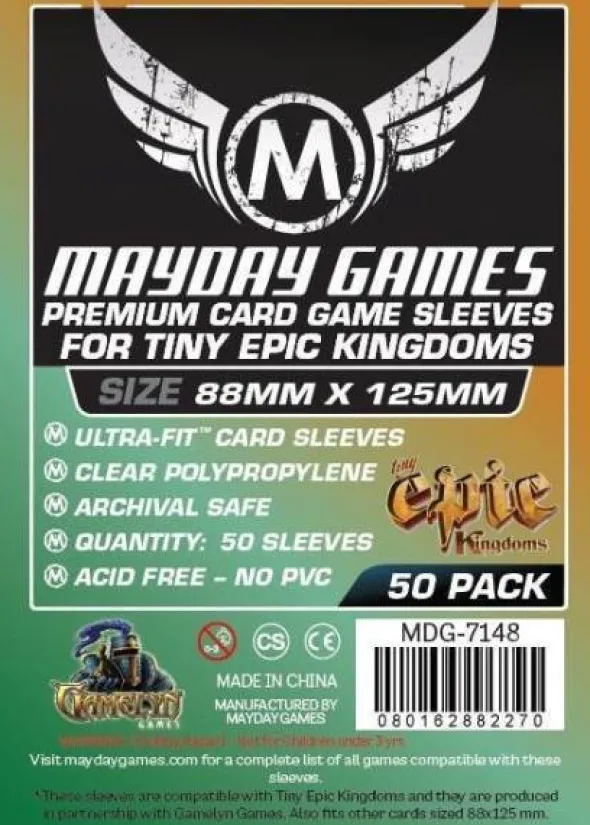 Premium Tiny Epic Kingdoms Sleeves (50pcs) 88mm x 125mm - 7148