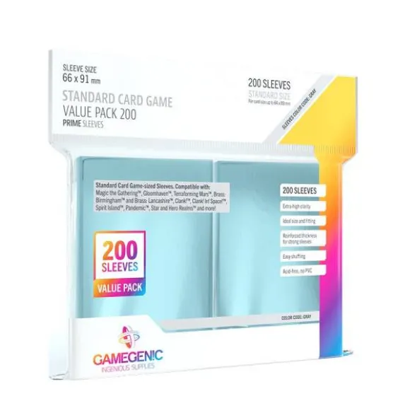 PRIME Sleeves Clear Standard Card Game Value Pack 200