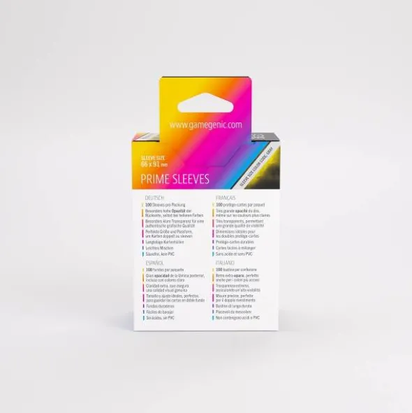 Prime Sleeves Yellow 66mm x 91mm