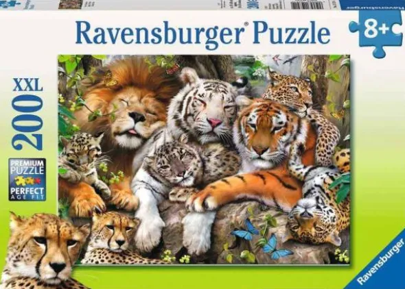 Puzzle: Schmusende Raubkatzen (200 XXL Teile)