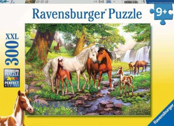 Puzzle: Wildpferde am Fluss (300 XXL Teile)