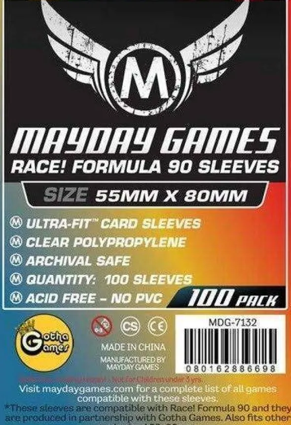 Race! Formula 90 Card Sleeves (100pcs) 55mm x 80mm - 7132