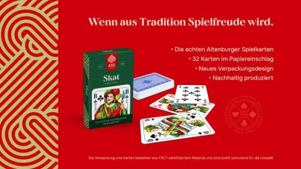 Skat, französisches Bild, in Faltschachtel